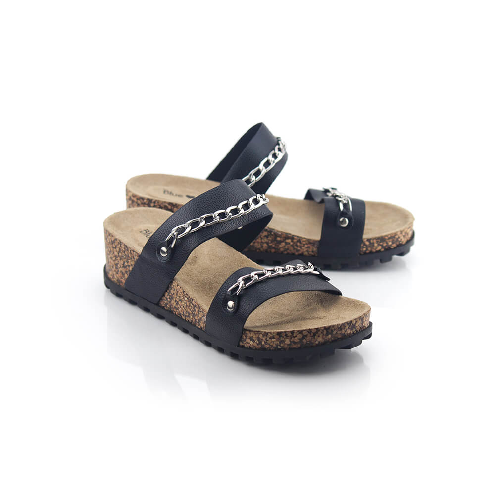 כפכפי דיטייל כסוף על פלטפורמה – תמונה 3