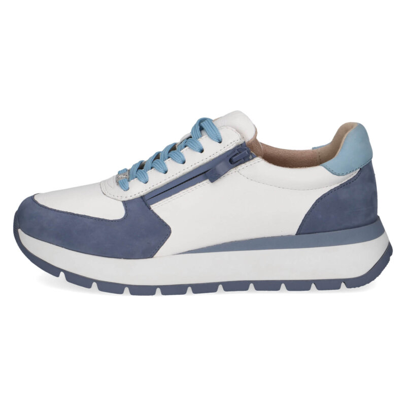 נעלי סניקרס צ`אנקיות בצבע כחול לבן