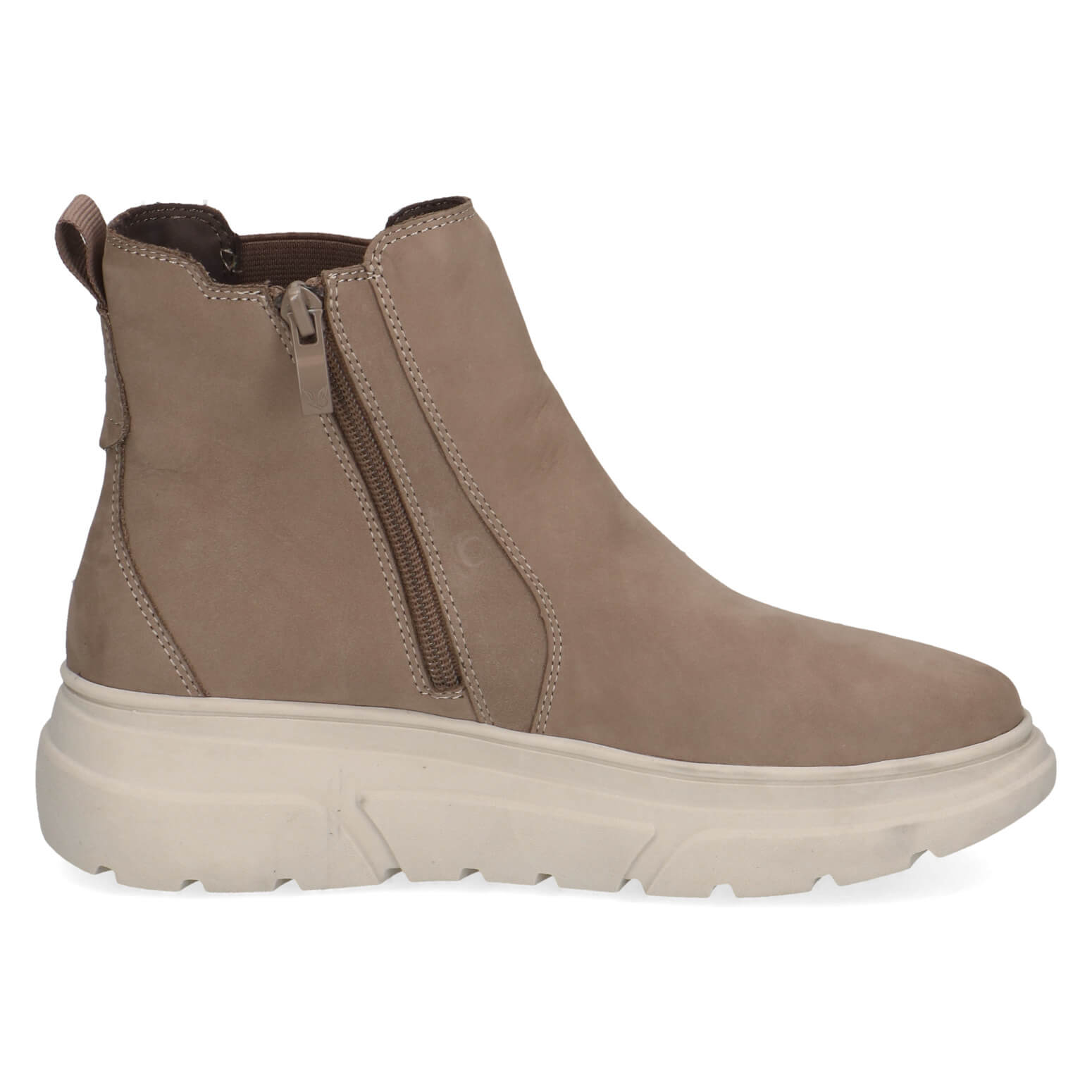 מגפון פלטפורמה ספורטיבי נובוק בצבע חום טאופ – תמונה 3