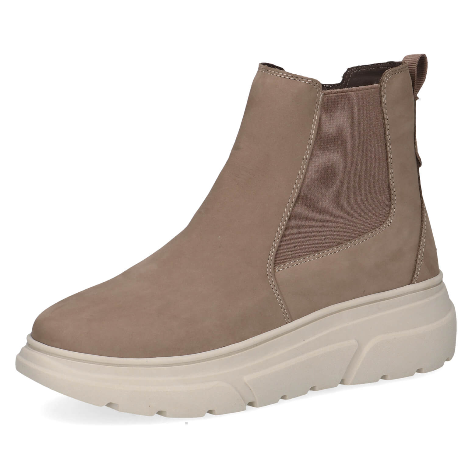 מגפון פלטפורמה ספורטיבי נובוק בצבע חום טאופ – תמונה 2