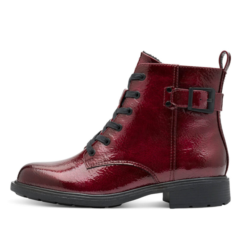 מגפונים HENRIKE אלגנטיים בצבע אדום מבריק