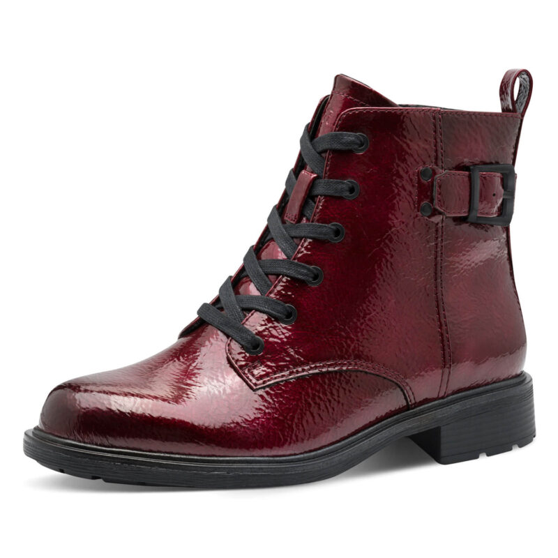 מגפונים HENRIKE אלגנטיים בצבע אדום מבריק