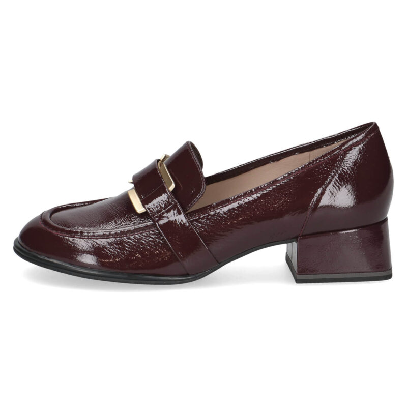 נעלי מוקסין DOLCE אלגנטיות עם דיטייל מוזהב בצבע חום מבריק