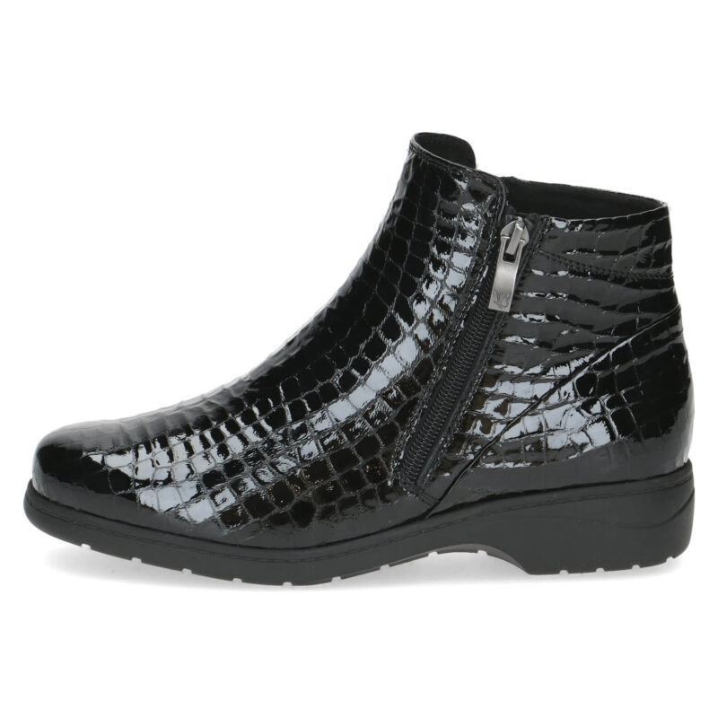 מגפוני JENNA בלי שרוכים שחור קרוקו