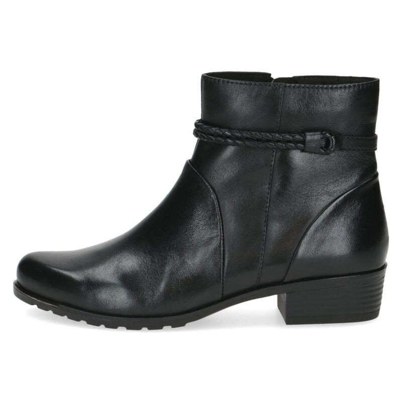 מגפוני KELLI עם חבק צמה עור נפה שחור