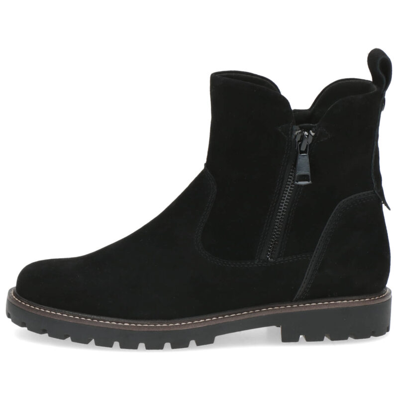 מגפוני FREYA עם רוכסן בצבע שחור עם מרקם זמש