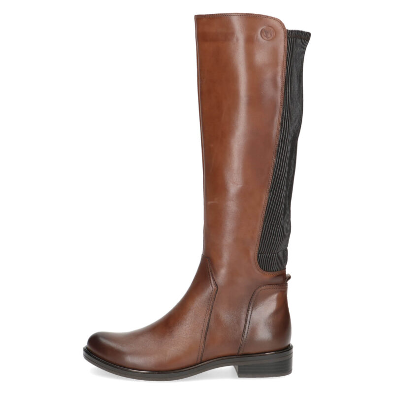 מגפיים אורטופדים, שרוול XL Wide Cuff Boots משולב עור בצבע קוניאק