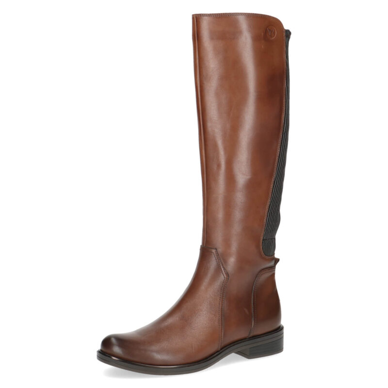 מגפיים אורטופדים, שרוול XL Wide Cuff Boots משולב עור בצבע קוניאק