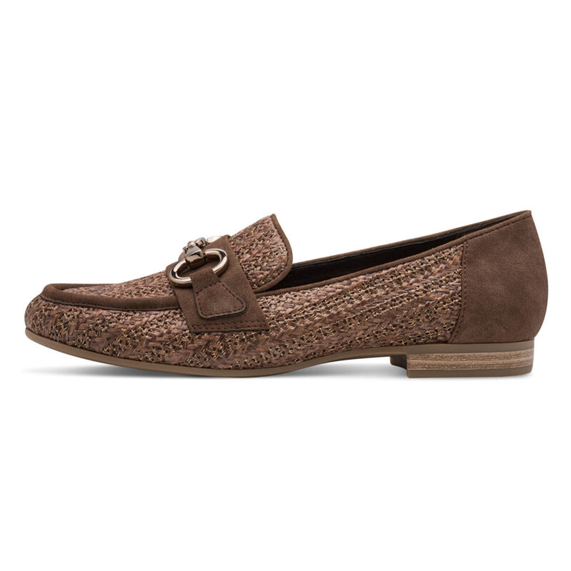 נעלי מוקסין MENA אבזם בצבע חום ארוג