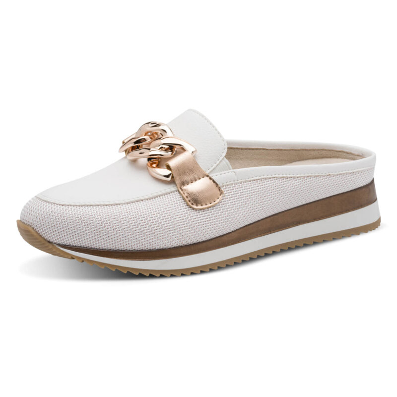 כפכפי מוקסינים SOMON בצבע לבן