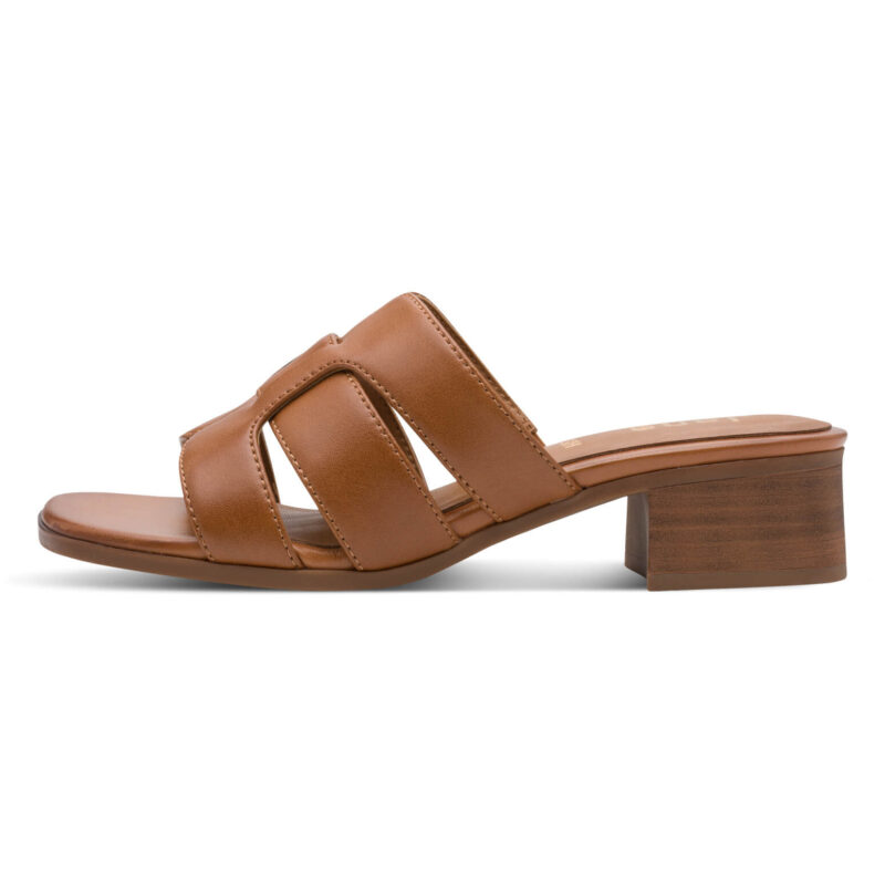 כפכפים ROSALIE רצועות בצבע קוניאק