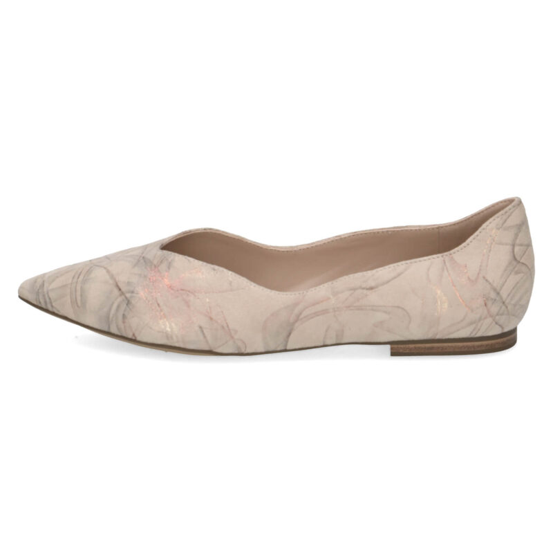 נעלי בלרינה KOSIMA מעוצבות בצבע ניוד מעוצב