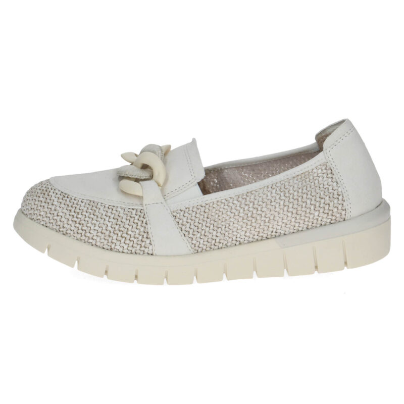 נעלי מוקסין BRIDGET בצבע לבן