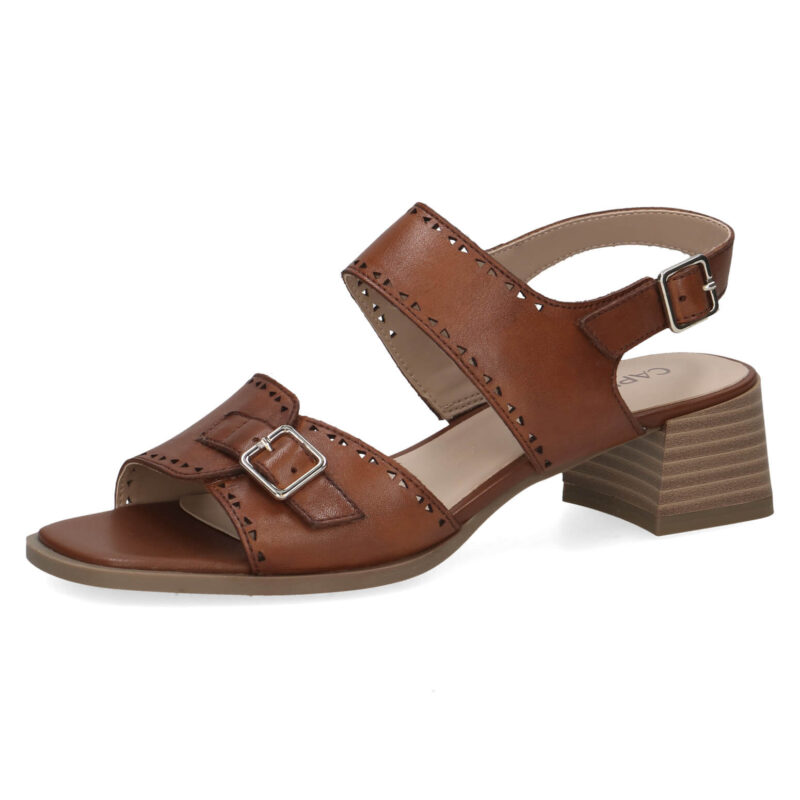 סנדלי SIENA רצועת סקוטש בצבע חום קוניאק