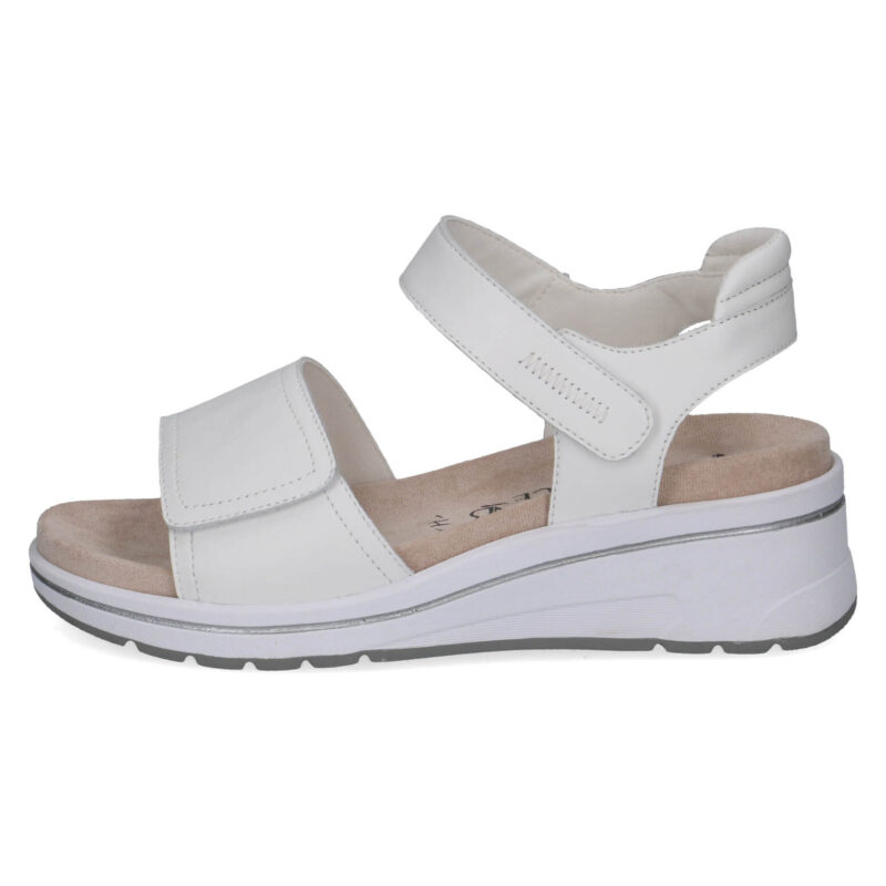 סנדלי GALINA רצועות סקוטש בצבע לבן