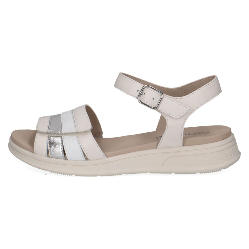 סנדלים KANDY עם סקוטשים בגוון לבן מטאלי