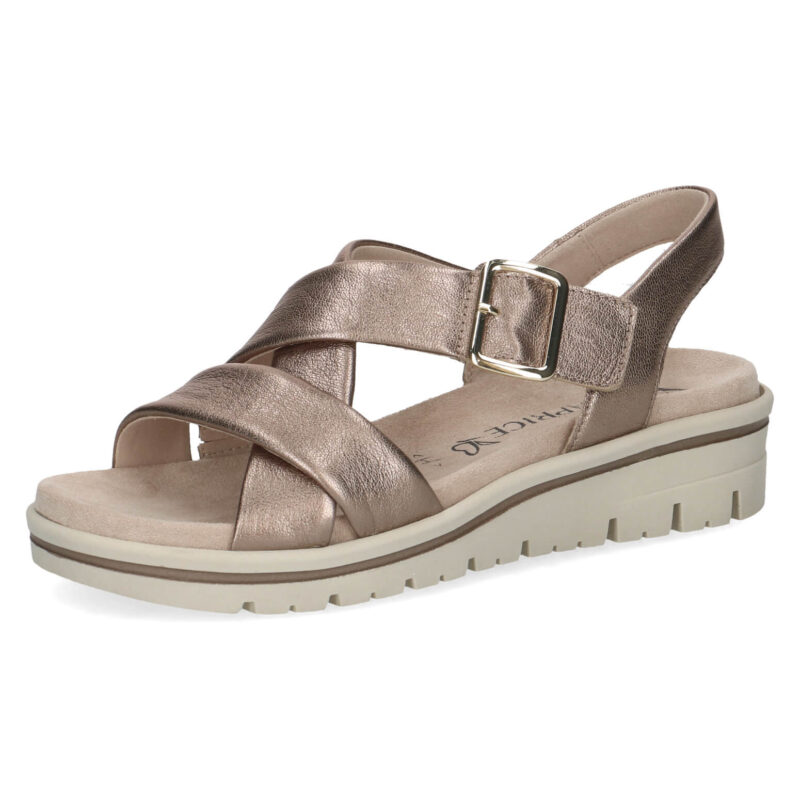 סנדלים EMILIA מעוצבים בצבע חום מטאלי