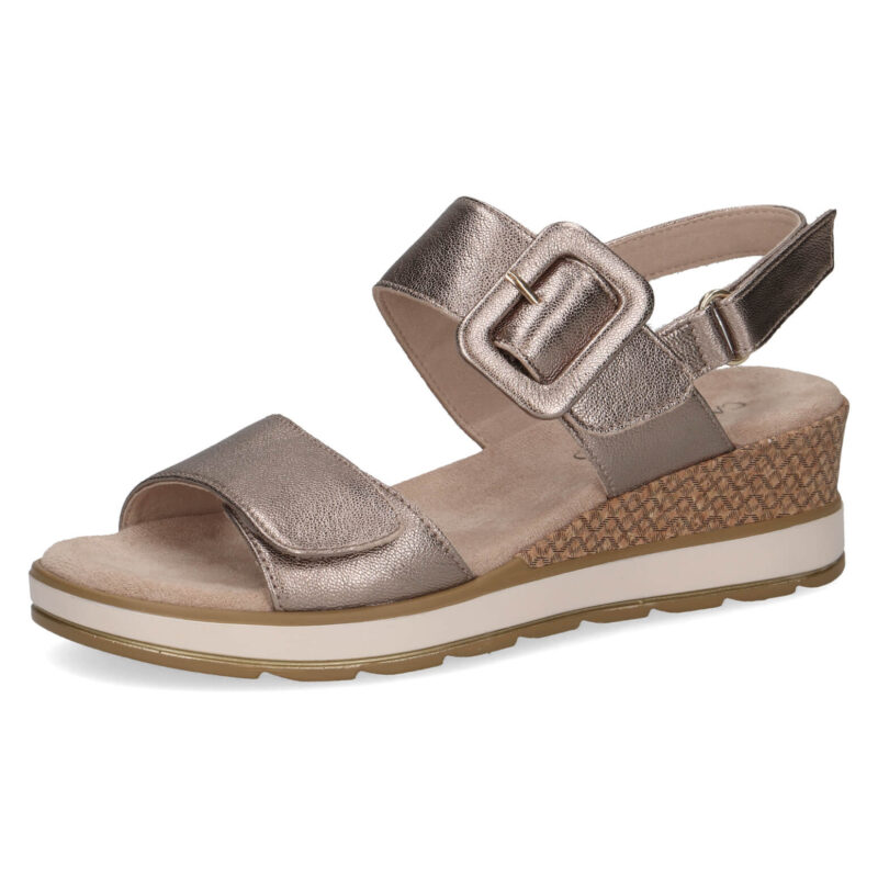 סנדלים BERNADETTE עם אבזם בצבע טאופ מטאלי