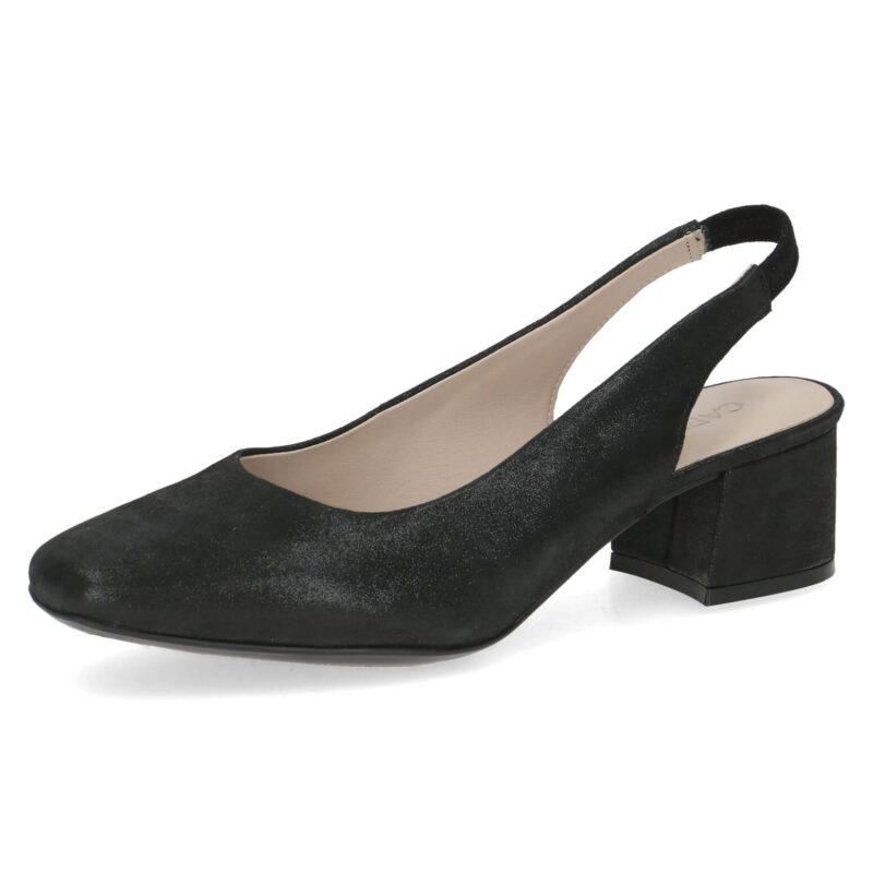 סנדלים NINA מעוצבים בצבע שחור מטאלי