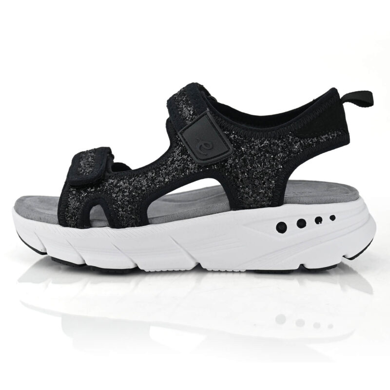 סנדלי MAISON2 בצבע שחור מנצנץ