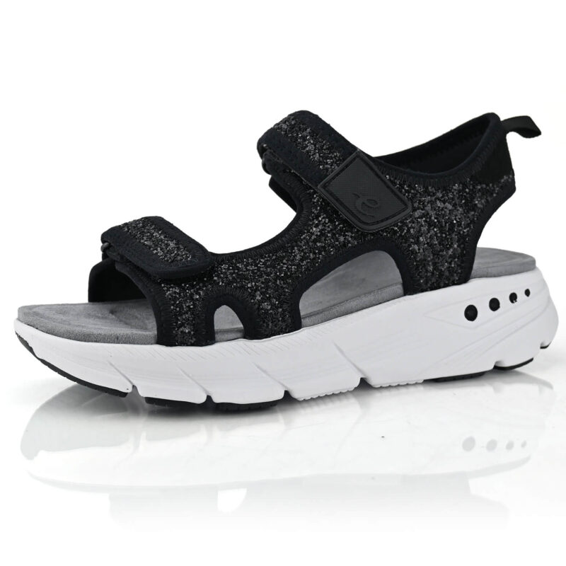 סנדלי MAISON2 בצבע שחור מנצנץ