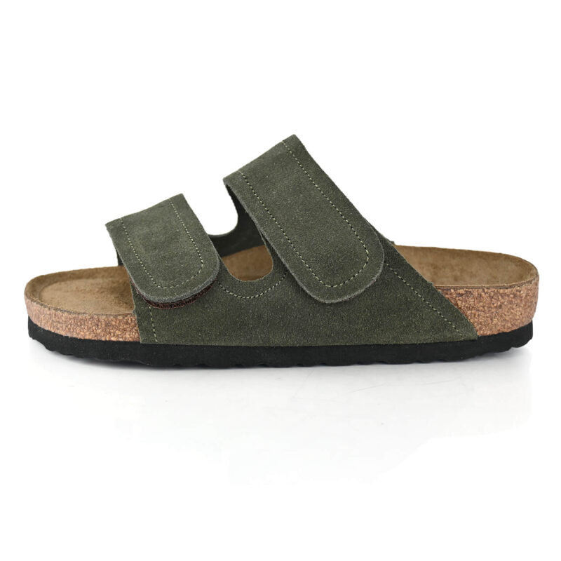 כפכפי Papper עור זמש בצבע זית