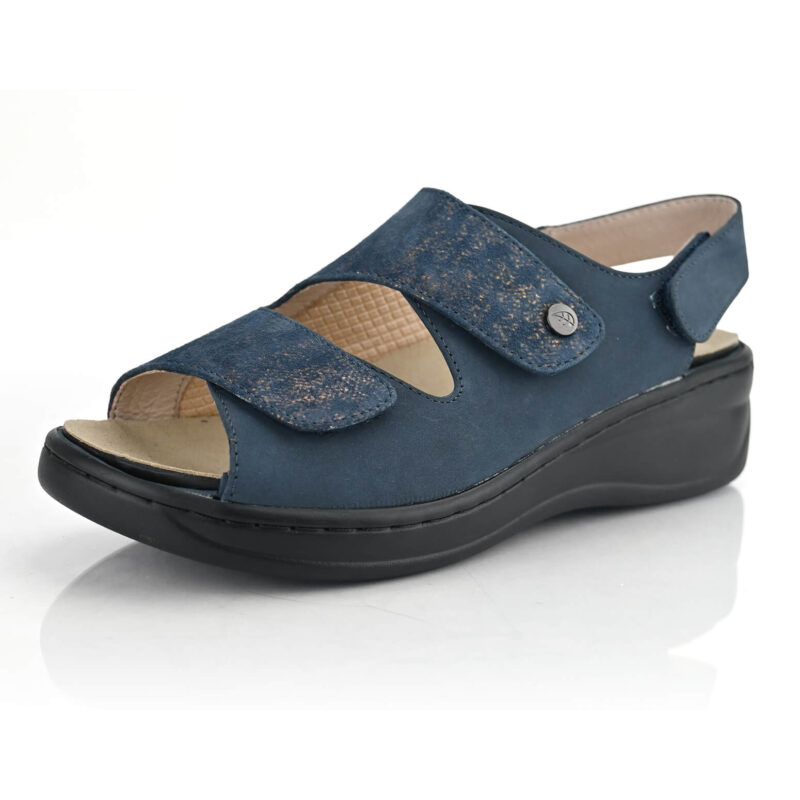 סנדלי Malaga בצבע כחול נובוק