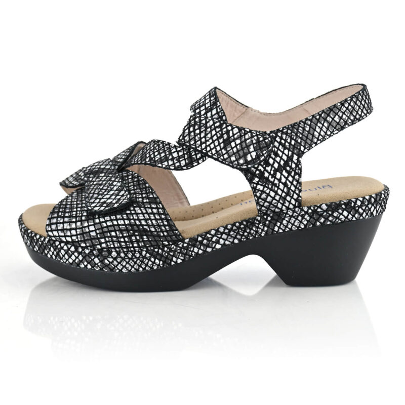 סנדלים Maryland שחור לבן