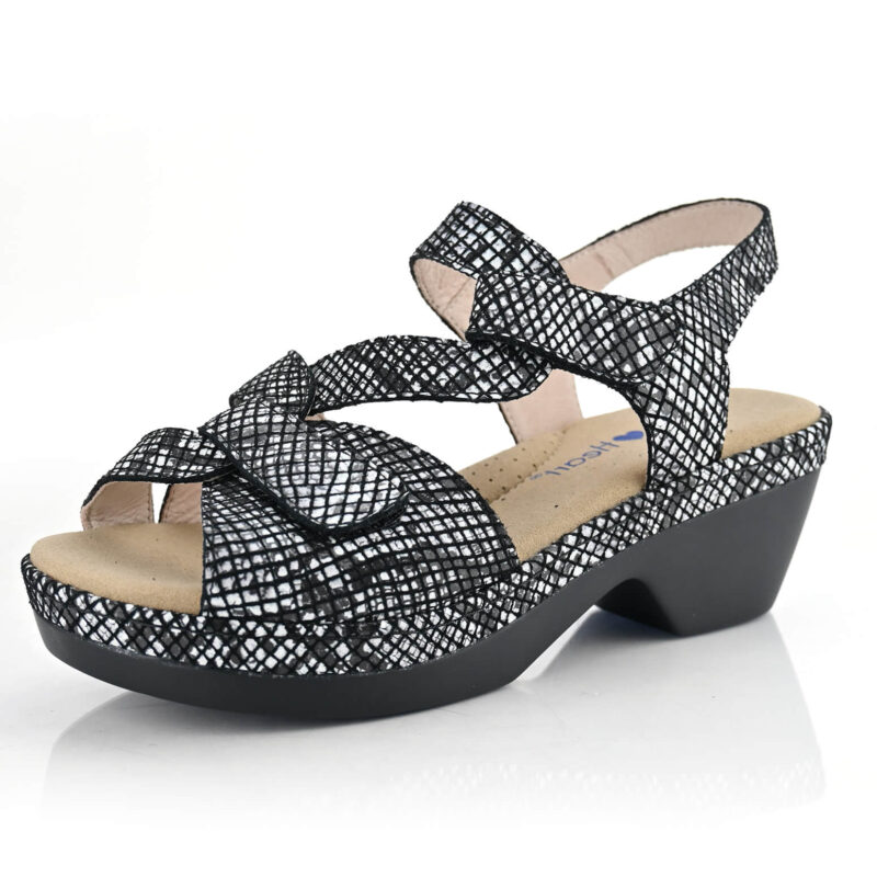 סנדלים Maryland שחור לבן