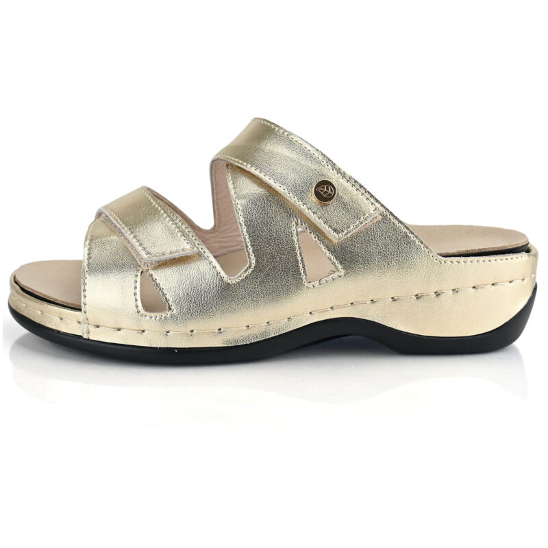 כפכפי Bruges בצבע זהב מבריק