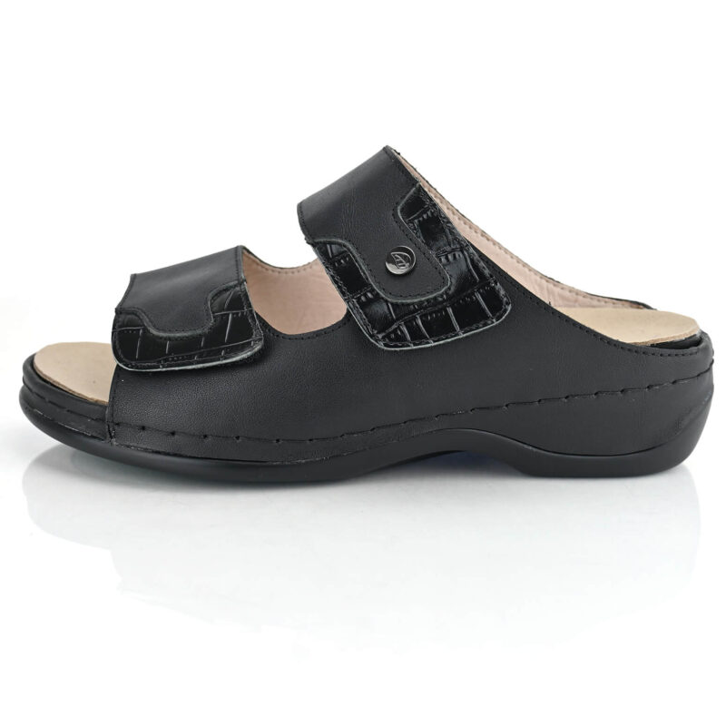 כפכפי Parma בצבע שחור קרוקו