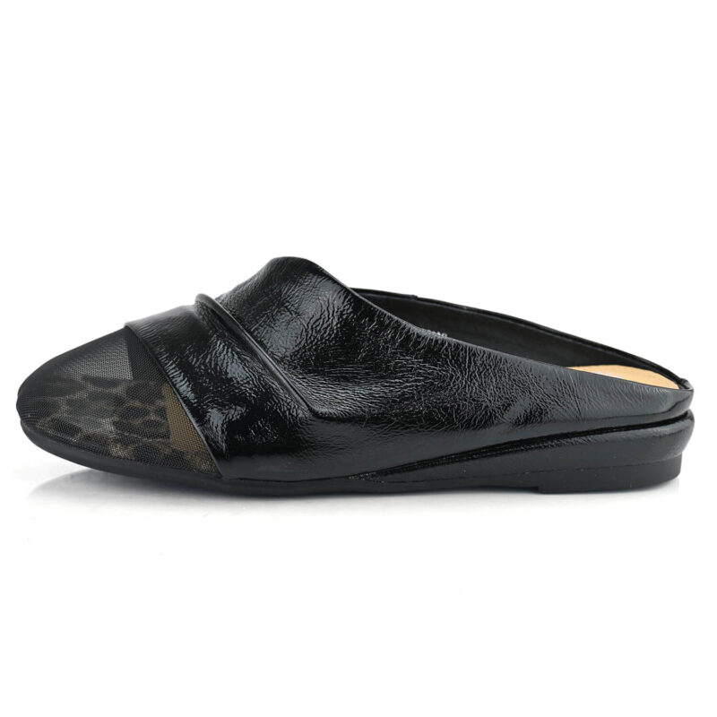 כפכפי Lakeview בצבע שחור מבריק