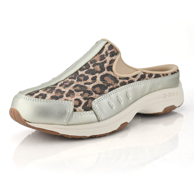 נעלי סליפאין TRAVELTIME מעוצב מנוחש בצבע מטאלי