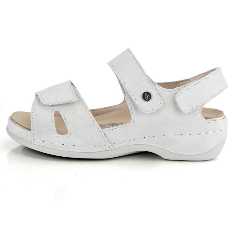 סנדלים Valletta רגועים בצבע לבן