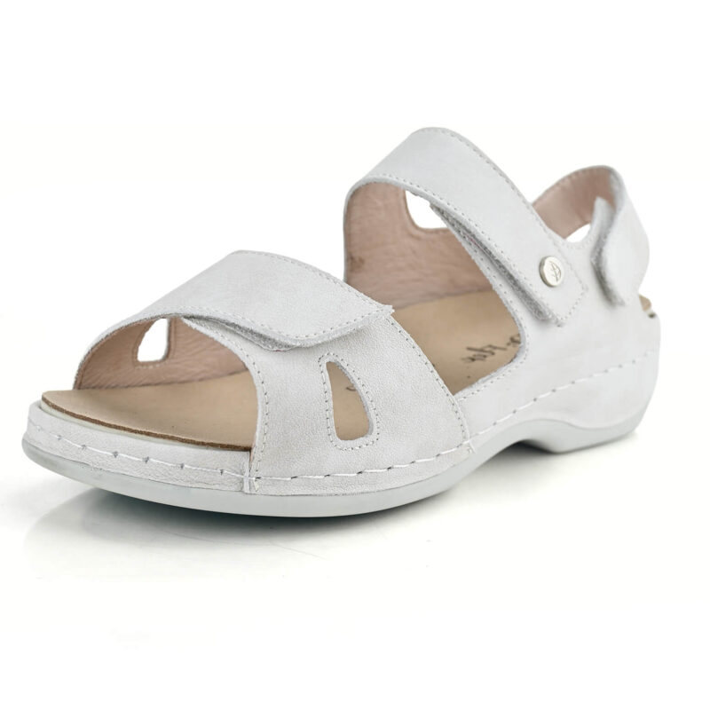 סנדלים Valletta רגועים בצבע לבן