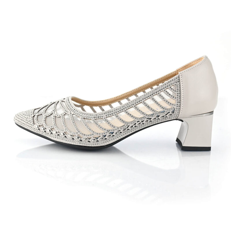 נעלי בלרינה Waco מעוצבות בצבע פיוטר