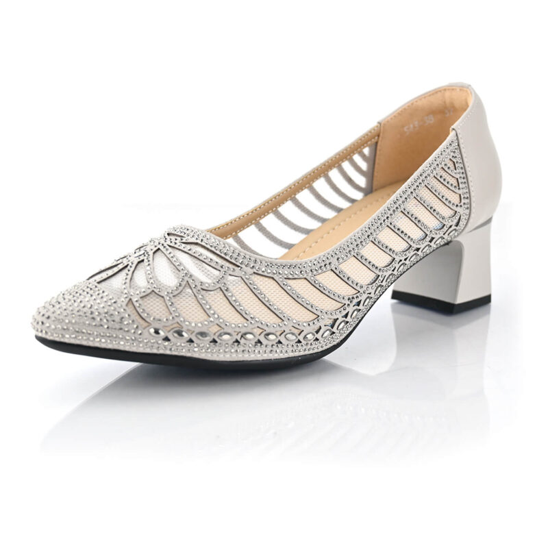 נעלי בלרינה Waco מעוצבות בצבע פיוטר